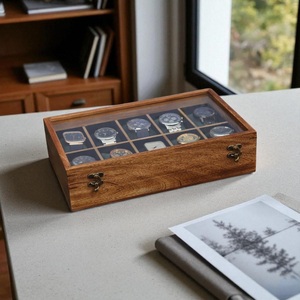 Wooden Watch <b>Box</b> for Men-6-Slot Timepiece <b>Storage</b> & Jewelry Display Organizer - Product Image 3