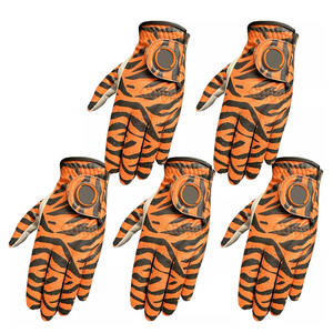 JNM SAFETY ถุงมือกอล์ฟลายพิมพ์สำหรับผู้ชาย หนังคาเบรตต้า น้ำหนักเบา กันลื่น ดูดซับความชื้น ปิดด้วยซิป สำหรับกิจกรรมกลางแจ้ง - Product Image 4