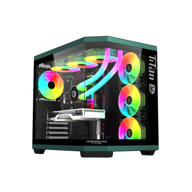 [KINGSMAN GAMING] Full Tower ATX Panoramic View PC Case Tempered Glass 4 ARGB Fans 7 PCI Slots Supports ATX/MATX/ITX in Stock