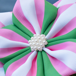 Pink Green White Ribbon Lapel Pin Women Awareness Brooch Decorative Greek Letter Badge Fashion Suit <b>Scarf</b> Accessory - Product Image 6