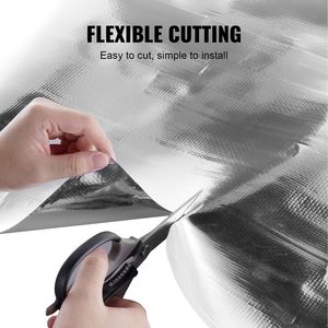 Rouleau d'isolation en tissu PE tissé avec feuille d'aluminium doublement réfléchissante de 6,5 mil, 48 x 250 pi, pour la réflexion de la chaleur 48 X Heat - Product Image 4