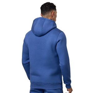 Mens Royal Blue Pullover Hoodie Casual Fleece Sweatshirt Long Sleeve Winter Gymwear Apparel Hoodie - Product Image 2