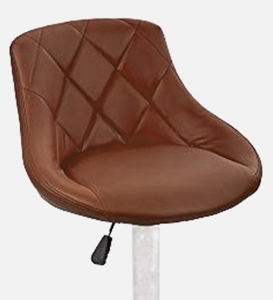 Brown Leatherette <b>bar</b> <b>Stool</b> Modern Swivel <b>bar</b> Chair Counter Height Kitchen Furniture Cushioned Seat Ergonomic Backrest Metal - Product Image 5