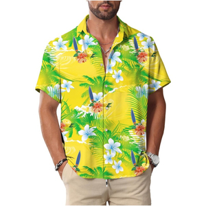 Camisa de Playa para Hombre, Marca Privada, Ropa de Verano, Producción OEM, Camisa de Vacaciones, Camisa de Playa para Hombre al por Mayor, Ropa de Resort - Product Image 6