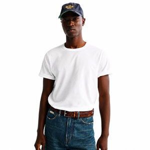 Camiseta Blanca de Manga Corta para Hombre 2026, Corte Regular, Cuello Redondo, Estilo Casual, 100% Algodón Jersey - Product Image 1