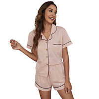 Pyjama Grande Taille en Soie Glacée Modale, Ensemble Short et Haut à Manches Courtes, Vêtements de Nuit Personnalisés pour Femme, Tenue d'Intérieur Ample et Décontractée Rafraîchissante