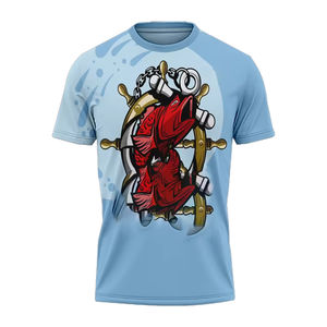 Camisetas de Pesca de Manga Corta Modelo 2026, Ligeras, Transpirables, de Calidad Superior, con Logotipo Personalizado, 100% Poliéster, de Secado Rápido - Product Image 3