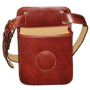 Sac à cartouches en cuir véritable brun, 50 cartouches, MOLLE 10x 8x, sac de chasse et de tir durable à porter à l'épaule - Product Image 1