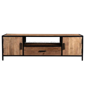 Buffet industriel en bois moderne 2025 2 portes 1 tiroir élégant fait à la main meubles pour la maison hôtel salon salle à manger cuisine - Product Image 1