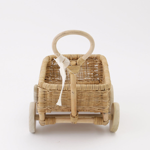 Cochecito de muñecas de ratán hecho a mano, cochecitos de mimbre natural para muñecas, juguetes infantiles de gran calidad - Product Image 4