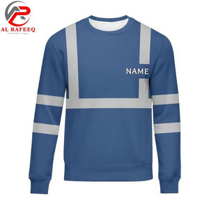 Sudadera personalizada al por mayor para hombre, sudadera reflectante de alta visibilidad con cuello redondo, sudadera de lana para mujer para invierno - Product Image 4