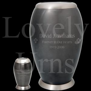 Urnas de cremación grises sencillas al por mayor en 3 tamaños, medianas para adultos, contenedor conmemorativo para cenizas. - Product Image 3