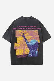 เสื้อยืดสไตล์วินเทจสำหรับทุกเพศ ผ้าคอตตอนหนา ดีไซน์ฟอกสีแบบแอซิดวอช - Product Image 4