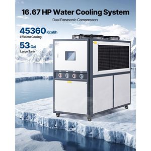 Refrigeratore d'Acqua Industriale Raffreddato ad Aria con Doppio Compressore, 16,67 HP, Capacità di Raffreddamento 45.360 Kcal/h, Pompa Grande da 53 Galloni, Nucleo Pompa da 5KW - Product Image 2