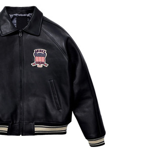 Veste en cuir Avirex de qualité supérieure, meilleur prix, veste d'hiver pour homme, cuir véritable, coupe-vent, imperméable, teinture unie, toutes tailles disponibles - Product Image 2