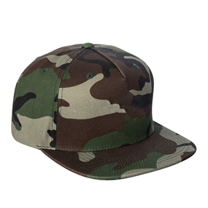 Gorra Unisex de Camuflaje de 6 Paneles con Cierre a Presión, Visera Plana Ajustable, Gorro Casual de Algodón, Estilo Primavera Verano - Product Image 1