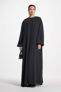 Abaya Maxi Légère en Polyester Style Saoudien Turc pour Femmes Musulmanes Traditionnelles de Dubaï – Idéale pour l'Aïd et le Printemps – Vente en Gros - Product Image 2