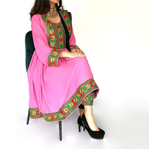 Women Traditional Cultural Long <b>Sleeve</b> Handmade Embroidered Maxi Dress Solid <b>Lace</b> Natural Comfortable Fashion - Product Image 3