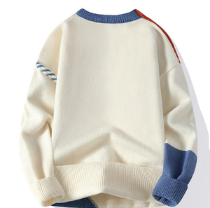 เสื้อสเวตเตอร์ขนแพะโมแฮร์สำหรับผู้ชาย อุ่น นุ่ม สบาย ใส่ได้ทุกวัน แขนยาว ทรงโอเวอร์ไซส์ สำหรับฤดูหนาว - Product Image 3