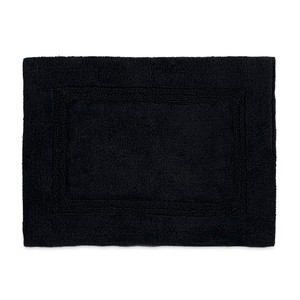 Alfombra de Baño de Algodón a Rayas Lavable a Máquina, Alfombra de Baño de Bambú Negra - Product Image 2