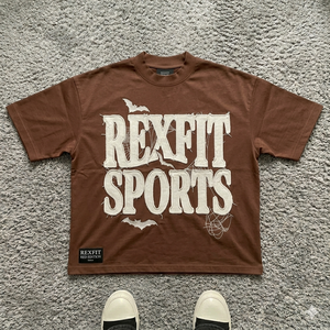 เสื้อยืดเปล่าคุณภาพพรีเมียม REXFIT SPORTS ผลิตจากผ้าฝ้าย สำหรับงานพิมพ์ซิลค์สกรีนแบบรีดร้อน เสื้อยืดผู้ชายแบบสั่งทำ - Product Image 2
