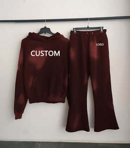 Conjunto Deportivo para Hombre con Sudadera Lavada al Ácido, Pantalones Jogger de Corte Relajado, Ropa Deportiva Casual, Moda Urbana, OEM, ODM, Ropa Personalizada - Product Image 1