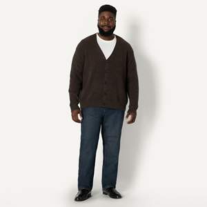 Cárdigan de Hombre para Otoño/Invierno, Suéter Tejido Grueso, Cuello Alto, Logotipo Frontal, Color Sólido, Chaqueta Sencilla y Moderna - Product Image 2