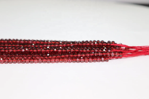 Mozambique โกเมนธรรมชาติลูกปัดเหลี่ยมเพชรพลอยตัดเครื่อง - Product Image 3