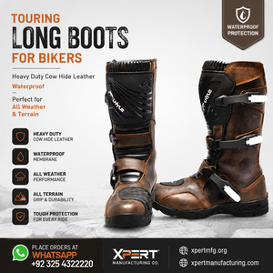 Bottes de randonnée pour hommes sur mesure de haute qualité |   Imperméable |   Chaussures de moto conformes aux normes CE, tout-terrain, tourisme | - Product Image 1