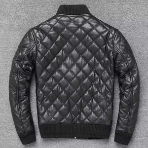 Distressed Brown Lambskin <b>Leather</b> Trucker <b>Jacket</b> For Men - Men <b>Genuine</b> Vintage Motorcycle Biker Style Western <b>Jackets</b> - Product Image 1