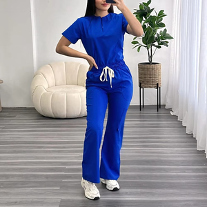 Nouveaux ensembles d'uniformes médicaux pour femmes, tissu tissé écologique, couleur et logo personnalisables, blouses médicales de haute qualité - Product Image 5