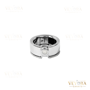 Anillo de lujo de plata maciza 925 con pavé de moissanita para cubrir el anillo Oura, sin chapado en oro. - Product Image 3