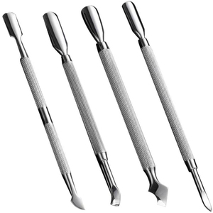 Outil professionnel pour repousser les cuticules des ongles, instrument de manucure en acier inoxydable pour une routine de soin des ongles efficace - Product Image 1