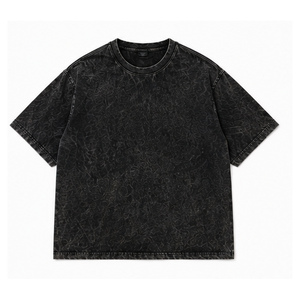 เสื้อยืดโอเวอร์ไซส์แบบย้อมสีเอซิด ผ้าคอตตอนหนา สไตล์วินเทจ สตรีทแวร์ พิมพ์ลายกราฟิกตามสั่ง ผู้ผลิตขายส่ง - Product Image 5