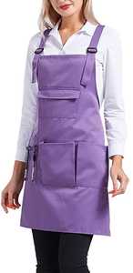 Tabliers pour femmes en mélange de coton de qualité supérieure, tissu doux et respirant, ajustement confortable, tablier couvrant entièrement la taille pour la cuisine - Product Image 4