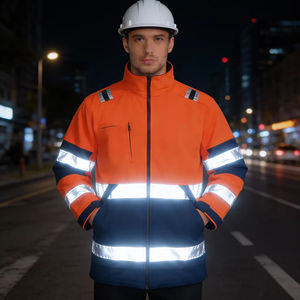 Sudadera con Capucha de Alta Visibilidad para Hombre, con Cremallera Completa, 100% Nailon/Poliéster, Reflectante, con Logotipo Personalizado OEM, ANSI Clase 3, con Luz LED Intermitente - Product Image 5
