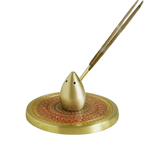 Quemador de incienso de latón puro de alta calidad con acabado pulido, quemador de Loban tradicional de latón vintage para decoración del hogar. - Product Image 4