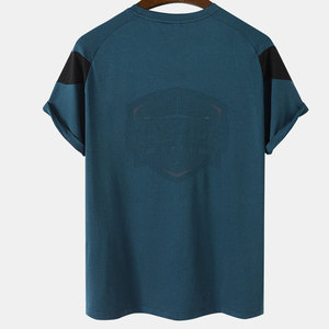 T-shirt pour homme Street Wear, respirant, écologique, en polyester/coton, logo personnalisé, manches courtes, coupe classique, haute qualité - Product Image 2