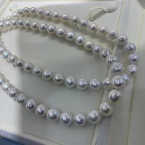 Collar de Perlas Naturales de Agua Dulce 9-10 mm, Ligeras Imperfecciones, Luz Intensa, Casi Perfecto - Recomendación Favorita para Regalo del Día de la Madre - Product Image 4