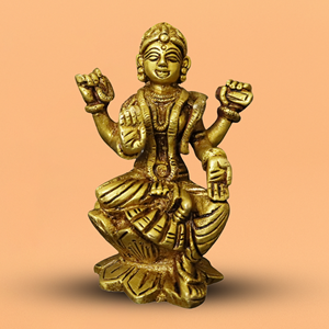 Figura de la Diosa Sundari de Tripura, Hecha a Mano en Latón, Escultura Religiosa Tradicional, Decoración de Mesa, Estatua para Sala de Estar - Product Image 1