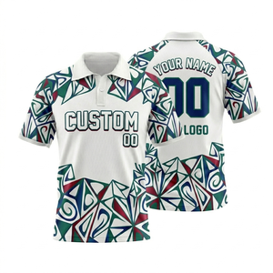 Polo de sport personnalisé sublimé pour homme, 185 GSM, en polyester respirant et anti-humidité, idéal pour les clubs de tennis et de badminton - Product Image 4