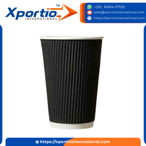 Gobelet à café jetable tendance de 360 ml (12 oz) à paroi ondulée, écologique, biodégradable, recyclable, anti-chaleur, imperméable, certifié BRC - Product Image 3