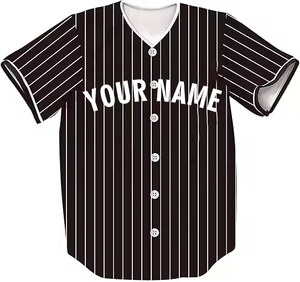 Camiseta de Béisbol Sublimada Personalizable, Uniforme de Béisbol de Manga Corta Transpirable de Alto Rendimiento, Talla Grande - Product Image 2