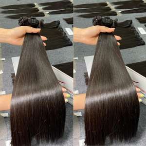 Top bone straight <b>color</b> <b>hair</b> <b>extension</b> product Natural <b>color</b> double weft high quality shinny <b>hair</b> wholesale price - Product Image 1