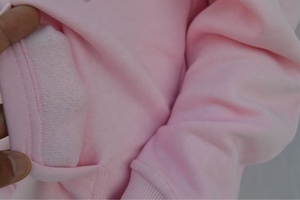 Baby <b>Pink</b> Women Sporty Tracksuit Full Zip <b>Hoodie</b> Sweatsuit 100% Organic Cotton Fleece 360 Grams Soft Touch Custom Logo Regular - Product Image 4