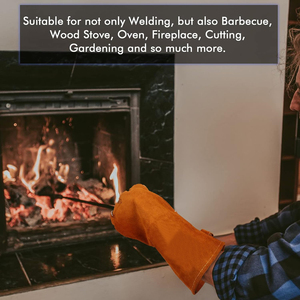 Guantes de Soldadura de Cuero Vacuno de Alta Calidad, Antideslizantes, Suaves, para Protección de Manos en Trabajos de Soldadura - Product Image 6