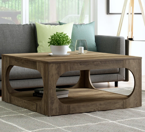 Contemporary <b>Square</b> shaped Solid Wood Coffee <b>Table</b> Multi-Functional Accent & Side <b>Table</b> for Living Room, Home Furniture - Product Image 1
