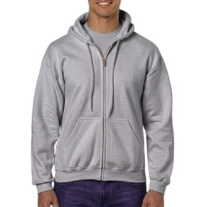 Sweat-shirt à capuche zippé décontracté pour homme en molleton de coton, veste à manches longues, confortable pour l'hiver, style urbain - Product Image 1
