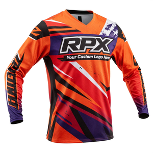 Jersey Deportivo Transpirable de Talla Grande para Motocross, Bicicleta de Montaña, Carreras Todoterreno, con Impresión de Logotipo Personalizado, para Adultos - Product Image 4