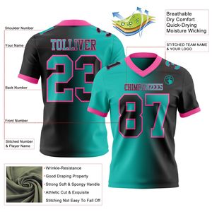 Jersey de Fútbol Americano para Adultos, Absorbente de Humedad, con Transferencia de Calor, Logotipo Personalizado, Proveedor de Marca Privada, Uniforme Duradero - Product Image 4